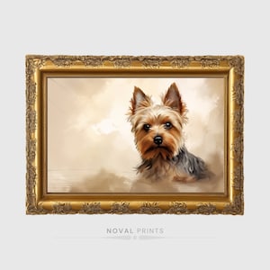 Yorkie Portrait, Printable Yorkshire Terrier Dog Wall Art, Watercolor Yorkie Painting, Dog Home Wall Decor, Animal Painting Dog Art Yorkie