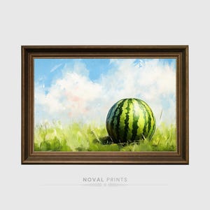 Watermelon Wall Art, Watermelon Decor, Kitchen Art Print, Watercolor Painting, Fruit Wall Art, Summer Home Decor, Summer Wall Art Print
