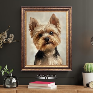 Yorkshire Terrier, Yorkie Portrait, Yorkie Painting, Pet Portrait, Hand-illustrated Portrait, Dog Wall Art, Pet Memorial