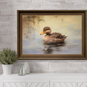 Vintage Duck Print, Nursery Duck Print, Animal Wall Art , Printable Duckling Print, Vintage animal drawing, Neutral Nursery Wall Art