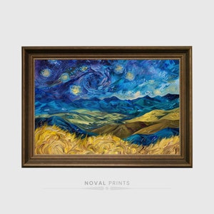 Van Gogh Style Landscape Print, Wall Art Decor, Art Print, Modern Van Gogh Print, Home Decor, Impressionist Decor, Indoor Poster Art