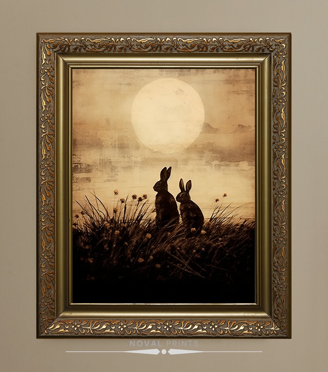 Rabbit Print Woodland Nursery Home Decor Bunny Print Bunny Rabbit Baby ...