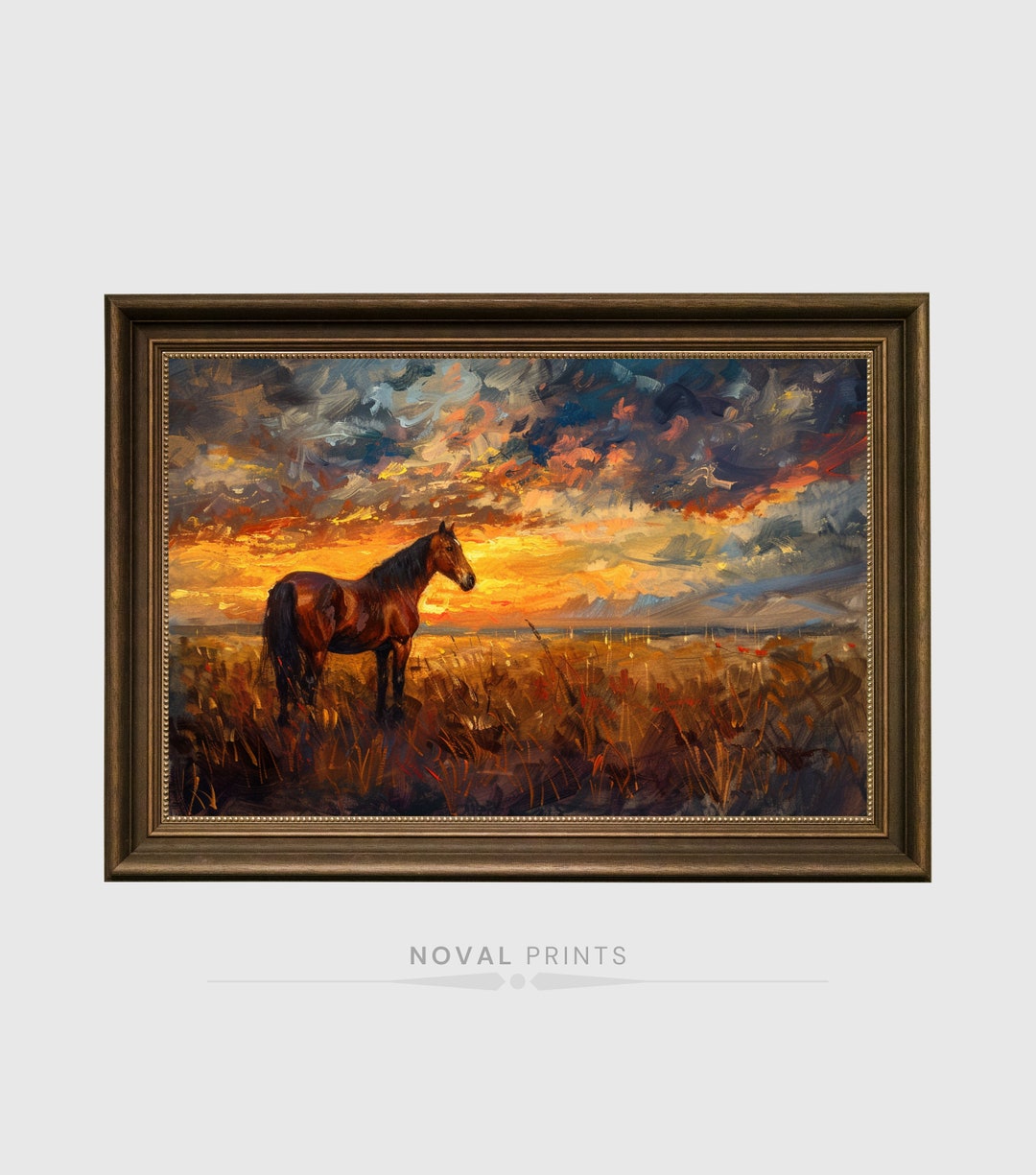 Mailed Print, Vintage Horse Painting, Antique Equestrian Print ...
