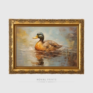 Watercolor Mallard Duck Painting Wall Art, Printable Mallard Duck, Hunting Duck Prints, Farmhouse Decor, Woodland Decor, Woodland Nursery