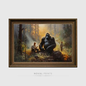 Gorilla Wall Art Poster Home Decor, Huge Gorilla Print Animal Poster, Gorilla Wall Art Decor, Gorilla Home Decor, Gorilla, Wildlife Painting