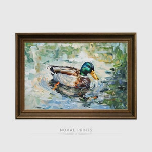 Vintage Nursery Decor, Farmhouse Print, Abstract Duck Art, Farmhouse Nursery Wall Art, Animal Illustration