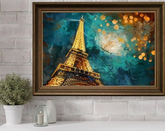Paris Printable Art, Eiffel Tower Print French Inspired Nursery Decor Paint, Girls Room Decor, Paris Wall Art, Travel Nursery Decor