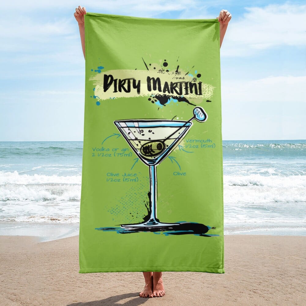 Cocktail Martini Towels, Drink Themed Kitchen Towels, Bar Towels