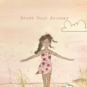 Tarjeta plegada Trust Your Journey, incluido el sobre