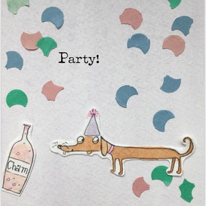Postkarte Party