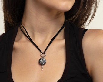 Flower of Life Choker Necklace Life Flower Necklace Seed of life Necklace Sacred Geometry Choker Boho O-Ring Sustainable Choker Necklace