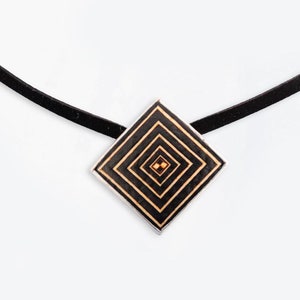Statement African Geometric Choker Upcycled  Bohemian Statement Necklace Sustainable Recycled Jewelry Handmade Contemporary African Pendant