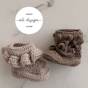 PATTERN bobble or ruffled bootie crochet pattern