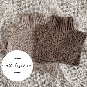 PATTERN vest/cowl crochet pattern
