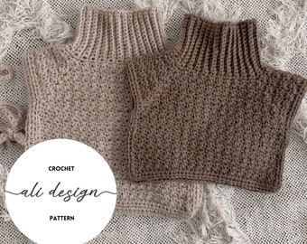 PATTERN vest/cowl crochet pattern