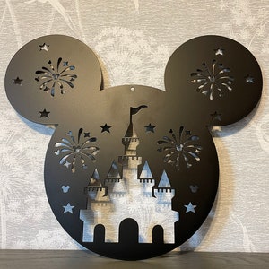 Metall Mickey Wandkunst