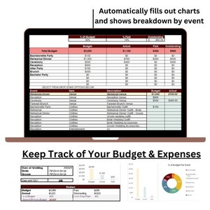 All-in-one Wedding Planning Spreadsheet | Wedding Checklist | Budget Tracker | Excel Template