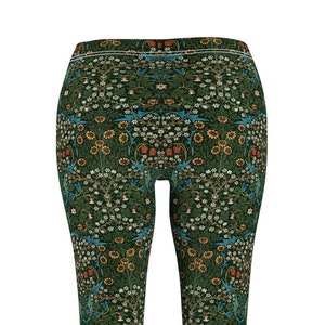 William Morris Leggings Strawberry Thief Birds Timeless Classic Design Will Make You Look and Feel Great Floral Red Blue Green Etsy