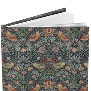 William Morris hardcover journal - 4 designs - gift for mom, mother, Arts and Crafts, matte, notebook, diary, ruled, guestbook, guest book