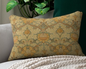 William Morris lumbar pillow - floral, couch, sofa, mcm, colonial, arts and crafts, Craftsman, St James Palace, mid-century modern, art deco