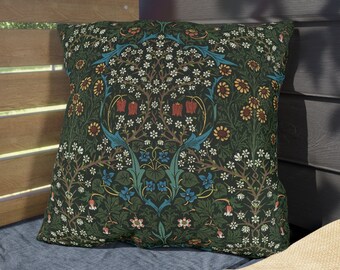 William Morris outdoor pillow - Blackthorne, floral, mcm, arts and crafts, waterproof, craftsman, mission, cottage core, patio, boho