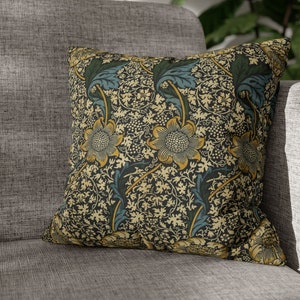William Morris pillow case - square, Kennet, 4 sizes, floral, mcm, arts and crafts, craftsman, mission, flowers, mid-century modern