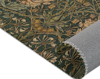 Willliam Morris area rug - Honeysuckle, floral, flowers, MCM, Arts and Crafts, Craftsman, elegant, art nouveau, mid-century, entry rug