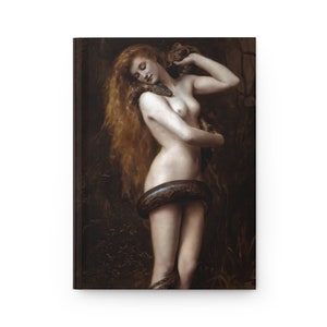 Dream Journal - diary, hardcover, Lilith by John Collier, gift for woman, art lover, artist, British masterpiece, Lilith, woman with snake