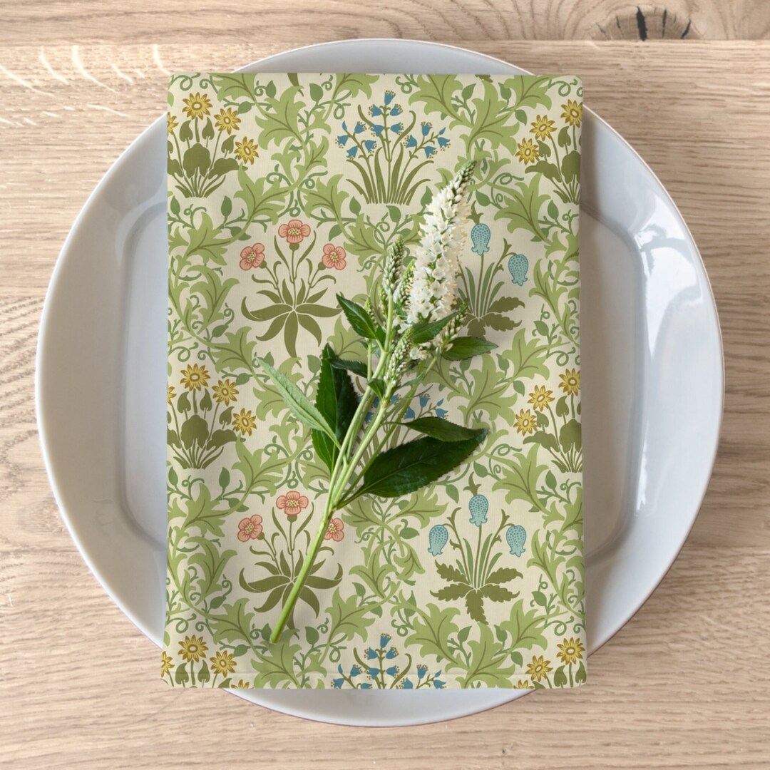 William Morris Sidewall Celandine Napkins Set of 4 MCM Etsy