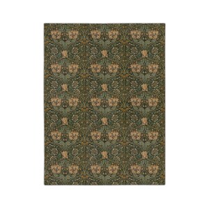 William Morris velveteen blanket - Honeysuckle, plush, flower, green, arts and crafts, floral, colonial, mission, minky, great for snuggling Bild 7