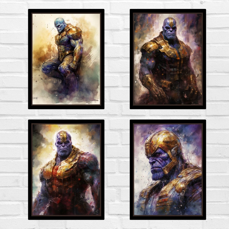 Thanos Bundle Png, Thanos Print, Marvel Poster, Avengers Poster ...