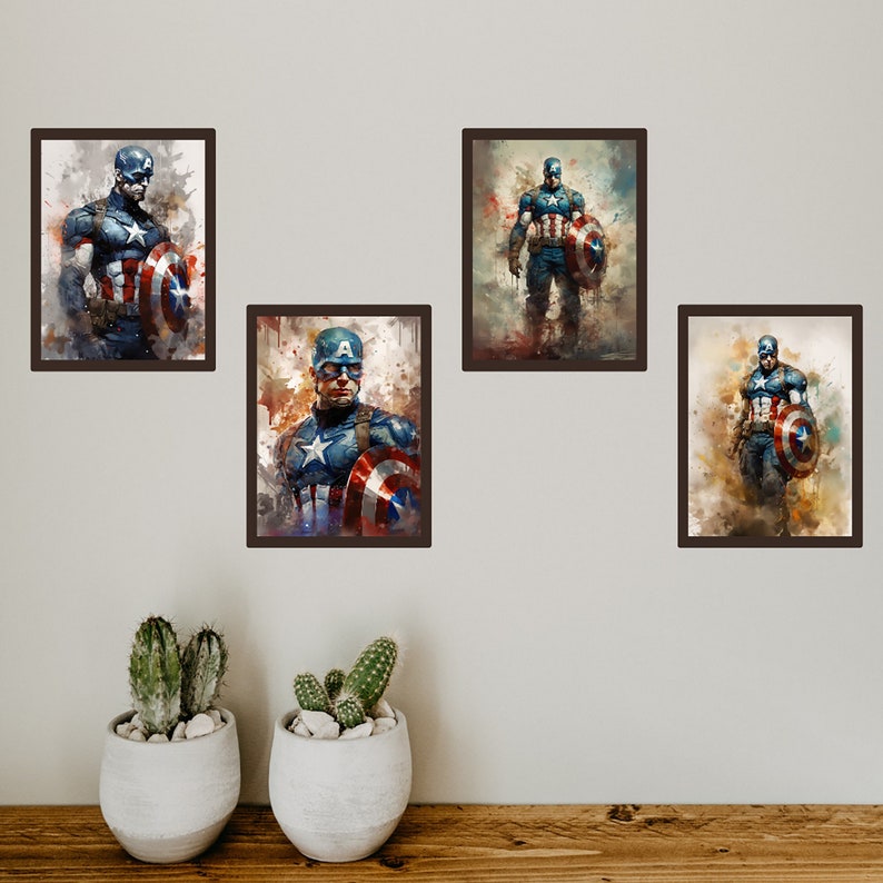 Captain America Png Bundle, Captain America Print, Marvel Poster ...