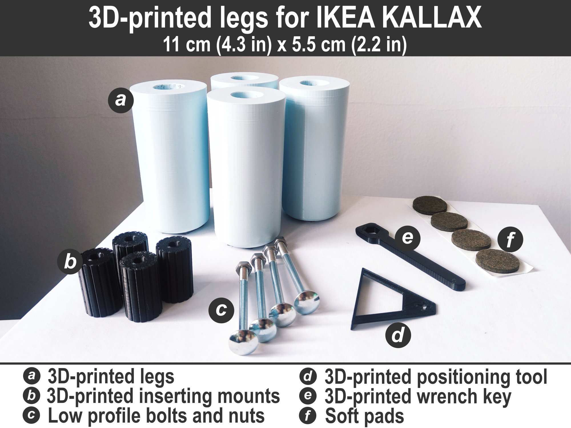 3d-printed Legs for IKEA Kallax | Multiple Colors and Shapes ...