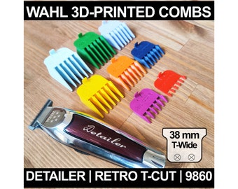 Wahl Detailer | Hero | Retro T-Cut (38 mm T-Wide) Comb Attachments Hair Clipper Guards Guides | WAHL colors | All sizes