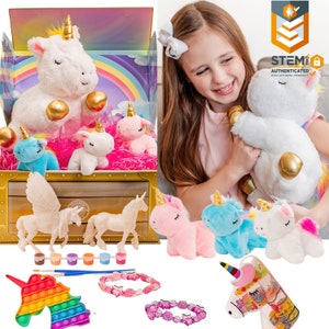 STEM-Certified Unicorn Giftset - A Showcase Gift for Girls Complete w/ Unicorn Crafts & Unicorn Toys - Painting Kit, More Screen-Free Play