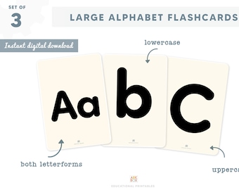 Educational Cards | Number Flashcards | 26 Abc Flash Cards | Alphabet Flashcards | Abc Game | Learn Abcs | Printable Flashcards