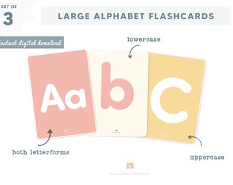 Educational Cards | Number Flashcards | 26 Abc Flash Cards | Alphabet Flashcards | Abc Game | Learn Abcs | Printable Flashcards