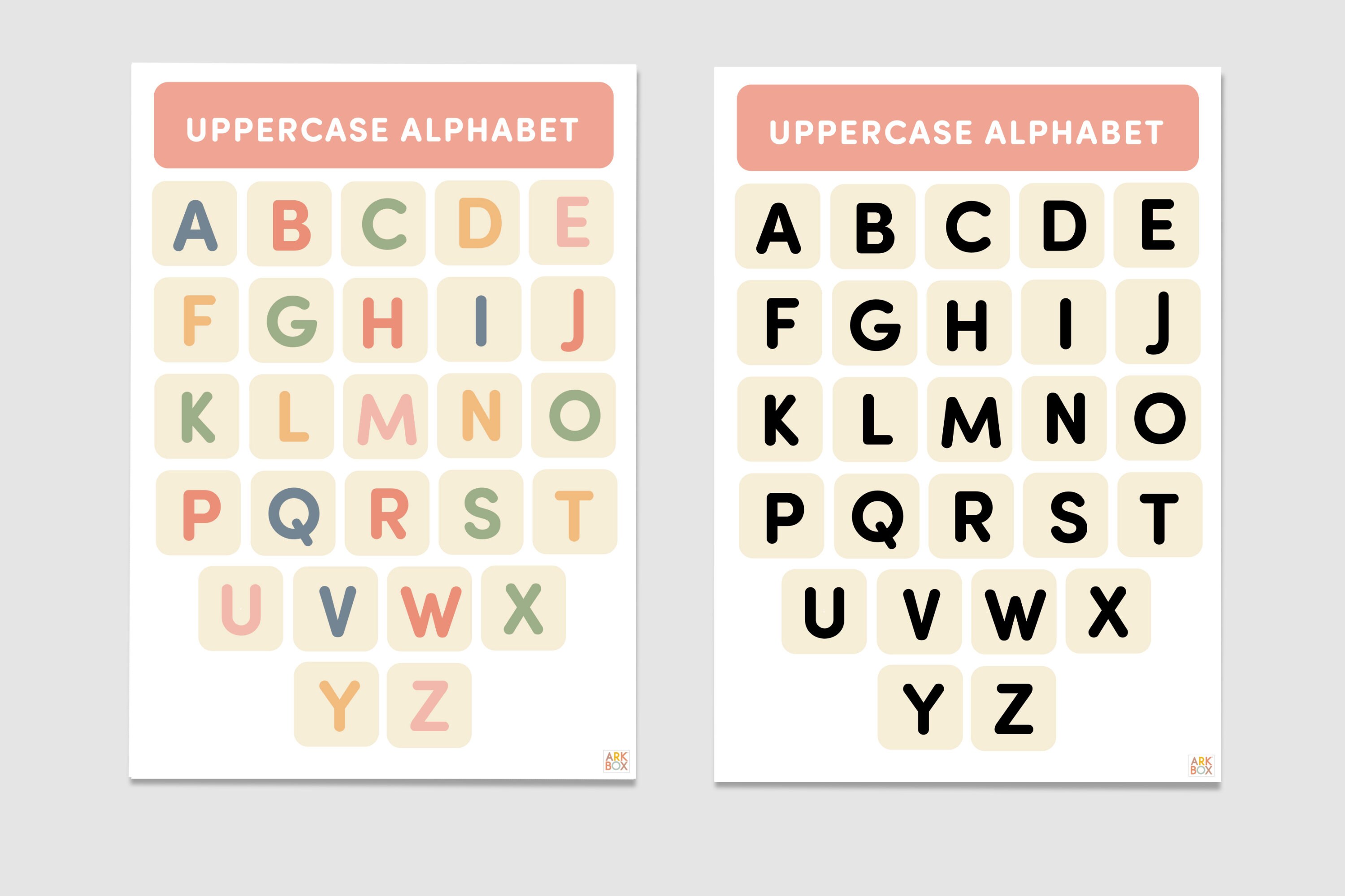 26 Printable Alphabet Colouring Pages Full Page Uppercase Alphabet ...