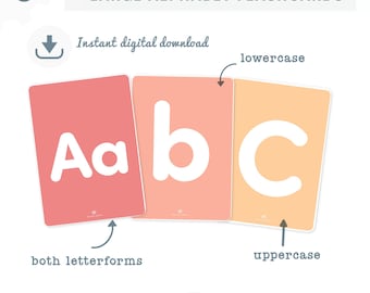 Educational Cards | Number Flashcards | 26 Abc Flash Cards | Alphabet Flashcards | Abc Game | Learn Abcs | Printable Flashcards
