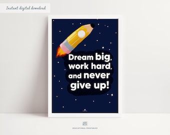 printable motivational posters for classrooms, growth mindset wall decor, motivational posters, positive affirmation, classroom decor
