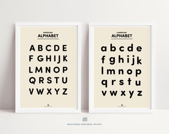 ABC Poster, Homeschool Classroom Decor, ABC Poster, Back to School, Classroom Decor, Set Of Educational Posters,  Alphabet Display