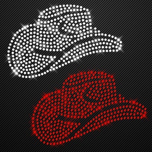 Strass termoadesivo linea danza motivo strass toppa termoadesiva cappello da cowboy hotfix termoadesivo trasferimento strass motivo termoadesivo cowgirl western