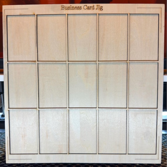 Metal Business Card Jig, 15 cards, XCS and SVG