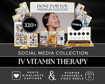 IV Therapy Instagram Templates: Medspa Social Media (Canva)