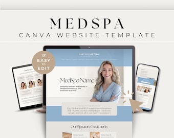Medspa Website Template: Canva One-Page Design