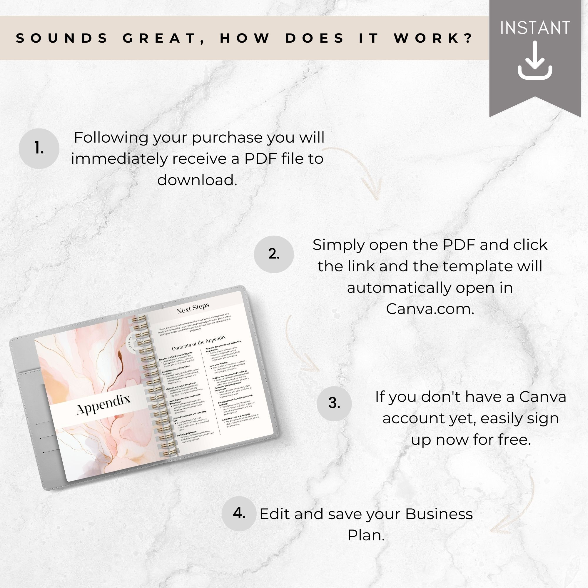 Salon Business Plan, Canva Beauty Nail Lash Tech Workbook Planner ...
