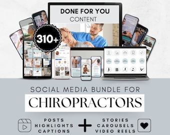 Social Media Templates for Chiropractors, Chiropractic Health Content, Canva Instagram Posts, Physical Therapy, Healthcare Templates
