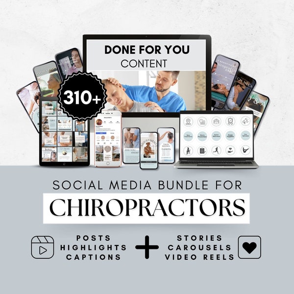 Social Media Templates for Chiropractors, Chiropractic Health Content, Canva Instagram Posts, Physical Therapy, Healthcare Templates