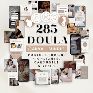 Contenuti Doula sulla nascita, Modello Instagram Doula, Educazione al parto, Bobine video dell'assistente alla nascita, Post sui social media, Branding Instagram