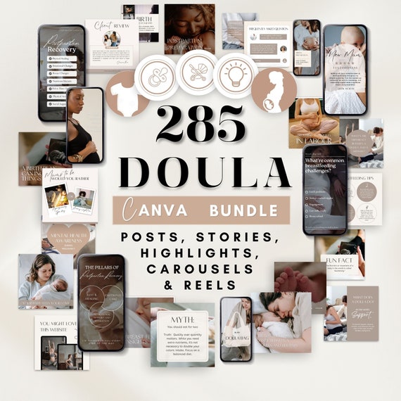 Birth Doula Content, Doula Instagram Template, Childbirth Education, Birth Worker Video Reels, Social Media Posts, Instagram Branding
